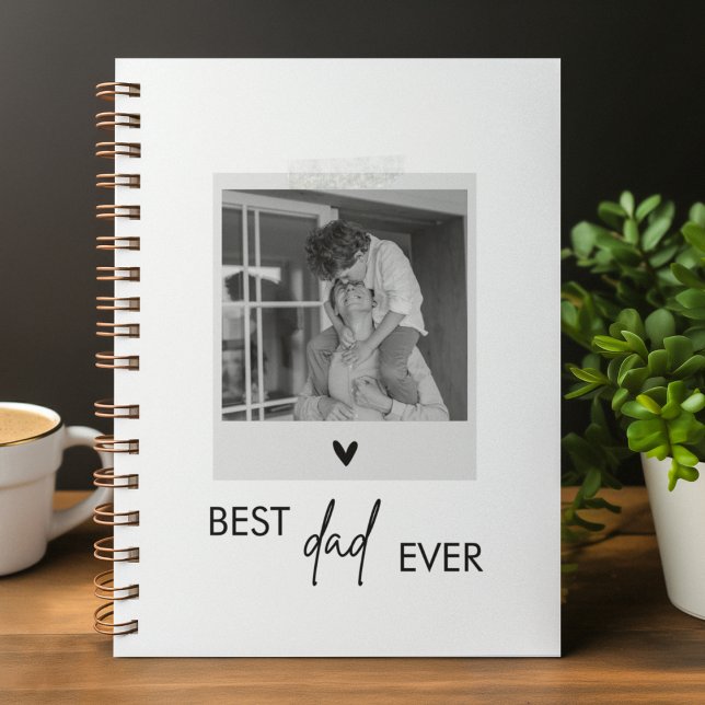 Bästa Pappa någonsin-minimalistiskt foto Anteckningsbok (Skapare uppladdad)