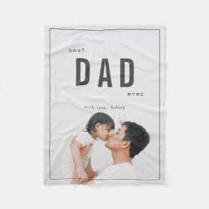 Bästa Pappa någonsin minimalistiskt foto Fars dag Fleecefilt