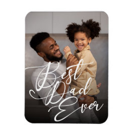 Bästa Pappa någonsin minimalistiskt foto Fars dag Magnet