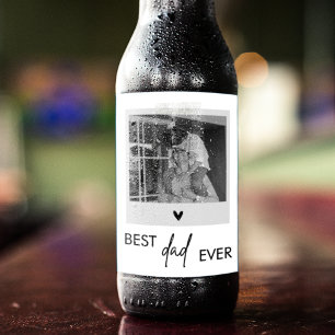 Bästa Pappa någonsin-minimalistiskt foto Ölflaska Etikett