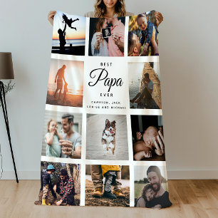 Bästa Pappa någonsin Modern Chic för 11 Photo Coll Fleecefilt