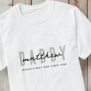 Bästa Pappa någonsin Modern Elegant Enkel Fars dag T Shirt