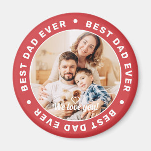 Bästa pappa någonsin Modern Enkel Anpassad bild Magnet