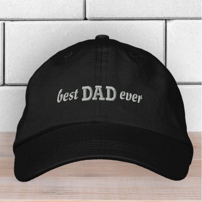 Bästa Pappa någonsin Modern enkel typografi Broderad Keps (Skapare uppladdad)