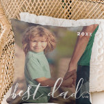 Bästa Pappa någonsin Modern, enkelt skribentfoto Kudde<br><div class="desc">Design består av modern och lekfull skripttypografi. Lägg till familjefoto.</div>