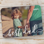 Bästa Pappa någonsin Modern, enkelt skribentfoto Magnet<br><div class="desc">Design består av modern och lekfull skripttypografi. Lägg till familjefoto.</div>