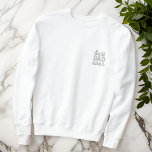 Bästa Pappa någonsin Modern enkla monogramtypograf Broderad Sweatshirt<br><div class="desc">Moderna enkla brev-monogram på banden.</div>
