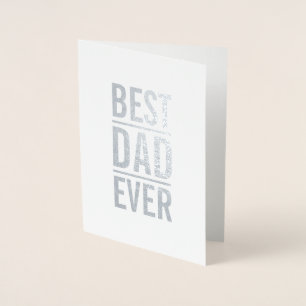 Bästa Pappa någonsin Modern fetstil Silver Folierat Kort