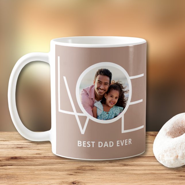 Bästa pappa någonsin Modern foto Fars dag  Kaffemugg (Skapare uppladdad)