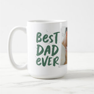 Bästa pappa någonsin modern foto grön Fars dag Kaffemugg