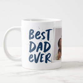 Bästa pappa någonsin modern foto navy fars dag jumbo mugg