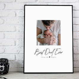 Bästa Pappa någonsin | Modern fotoAnpassningsbar Poster