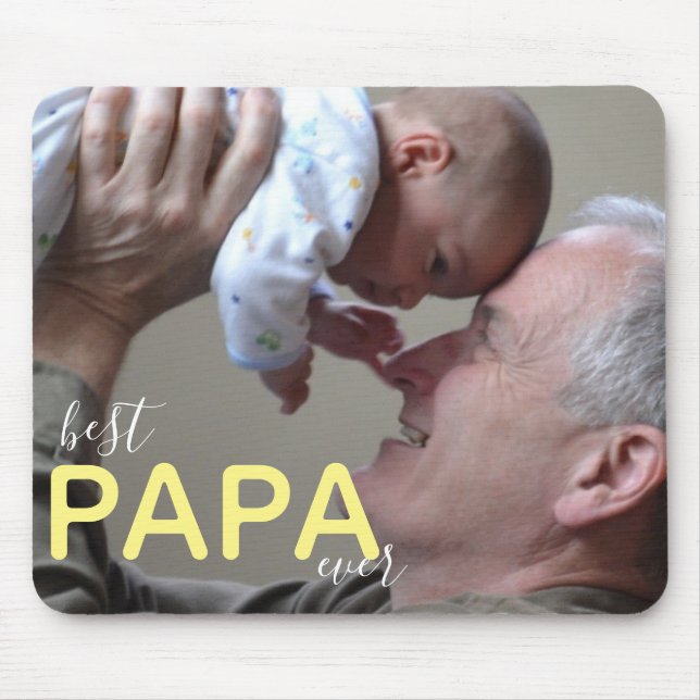 Bästa Pappa någonsin Modern fotomorfar och Baby  Musmatta (Framsidan)