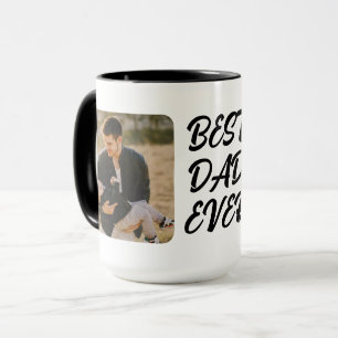 Bästa pappa någonsin, modern fotosvart Fars dag Mugg