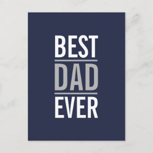 Bästa Pappa någonsin Modern marin blå Vykort