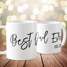 Bästa Pappa någonsin Modern Personlig i skript Kaffemugg