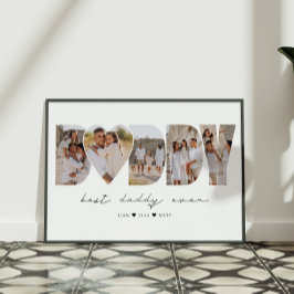 Bästa pappa någonsin Modern Photo Collage Fars dag Poster