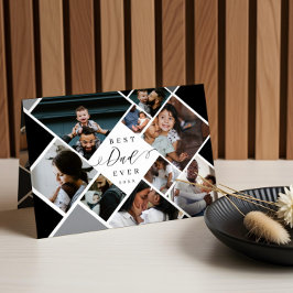 Bästa Pappa någonsin Modern Photo Collage-Personli Kort