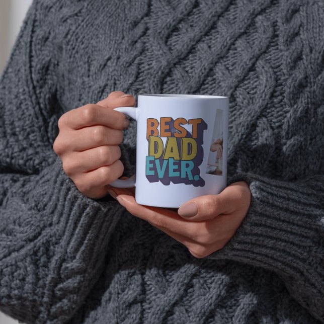 Bästa Pappa någonsin Modern Photo Fars dag Mugg (Skapare uppladdad)