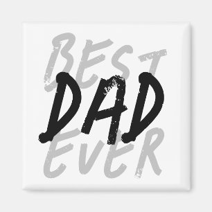 Bästa pappa någonsin Modern svart och grå grunge Magnet