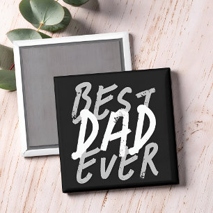 Bästa pappa någonsin Modern svart och grå grunge Magnet