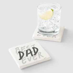 Bästa pappa någonsin Modern svart och grå grunge Stenunderlägg
