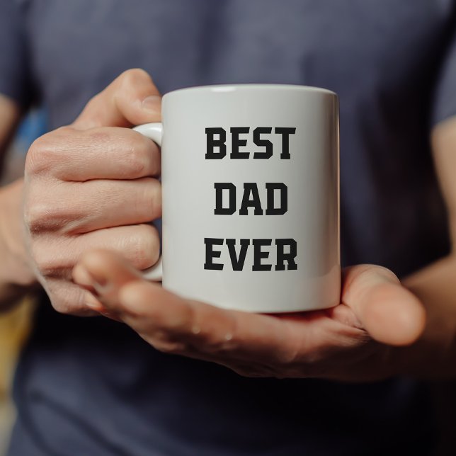 Bästa Pappa någonsin | Modern text och foto i fets Kaffemugg (Skapare uppladdad)