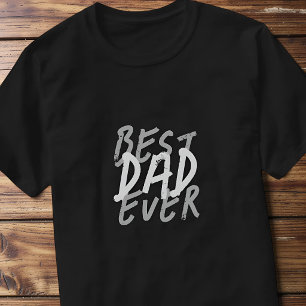 Bästa pappa någonsin Modern vit och grå grunge T Shirt