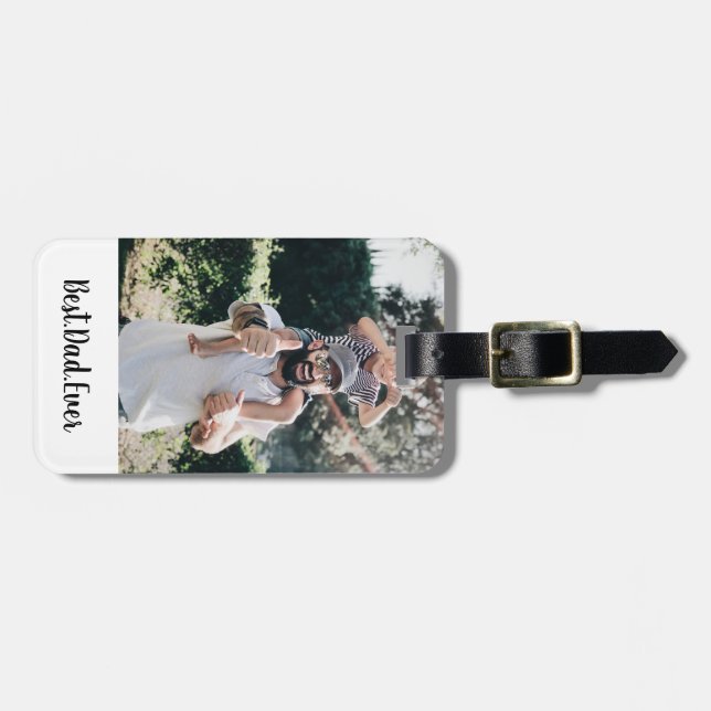 Bästa Pappa någonsin moderna fotokollage Bagagebricka (Horisontell Framsida)