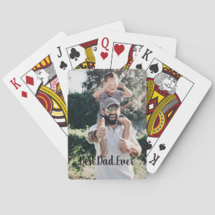 Bästa Pappa någonsin moderna fotokollage Casinokort