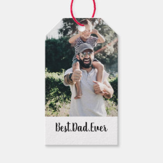 Bästa Pappa någonsin moderna fotokollage Presentetikett
