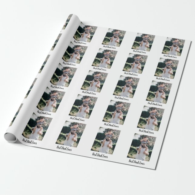 Bästa Pappa någonsin moderna fotokollage Presentpapper (Utrullad)