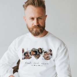 Bästa Pappa någonsin moderna fotosamgåendet för Fa Lång Ärmad Tröja