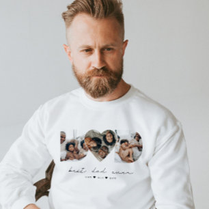 Bästa Pappa någonsin moderna fotosamgåendet för Fa Lång Ärmad Tröja
