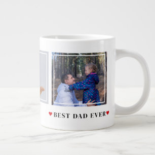 Bästa Pappa-någonsin-moderna typografi 3-fotoljud Jumbo Mugg