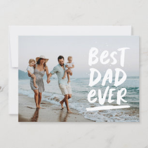 Bästa pappa någonsin, modernt foto Fars dag Kort