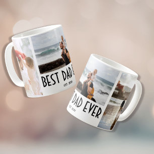 Bästa pappa någonsin Modernt minnesvärt fotokollag Kaffemugg