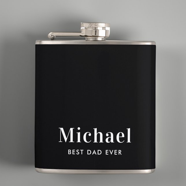 Bästa Pappa någonsin Monogram Black Fickplunta (Skapare uppladdad)