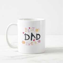 Bästa pappa någonsin monogramnamn kaffemugg