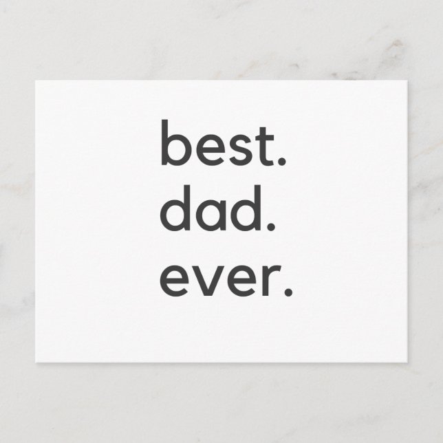bästa pappa någonsin mörk vykort (Framsida)