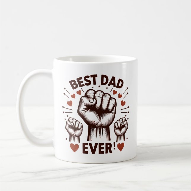 Bästa pappa någonsin-mugg | Fars dag-kaffe  Kaffemugg (Vänster)
