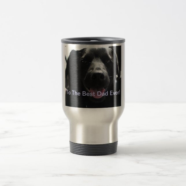 Bästa Pappa någonsin Mugg med svart Hund (Center)