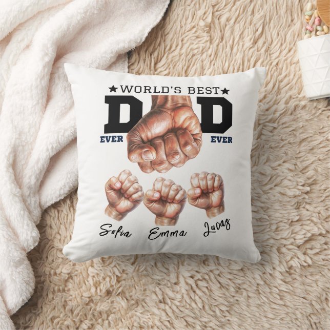 Bästa pappa någonsin Mugg – Personlig fadersdag Kudde (Filt)