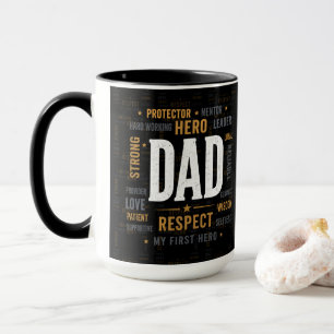 Bästa pappa någonsin-mugg Respektera hjältefar k Mugg