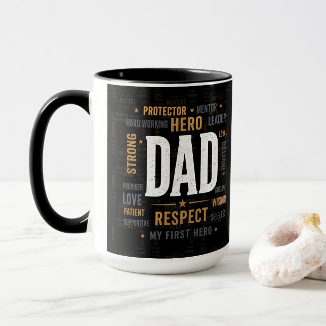 Bästa pappa någonsin-mugg | Respektera hjältefar k Mugg (Med munk)