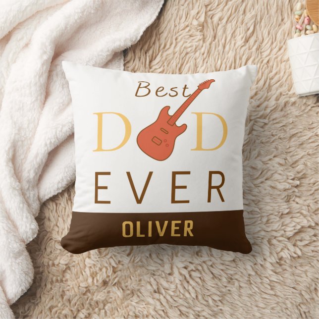 Bästa Pappa någonsin Music Cute Coola Modern Fars  Kudde (Filt)
