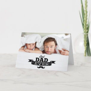Bästa Pappa någonsin-Mustache Fars dag-fotokort Kort
