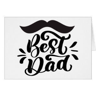 Bästa Pappa någonsin, mustasch Hälsningskort