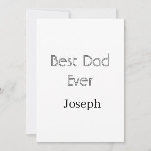Bästa pappa någonsin namn enkel minimal fars dag n inbjudningar