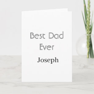 Bästa pappa någonsin namn enkel minimal fars dag n kort